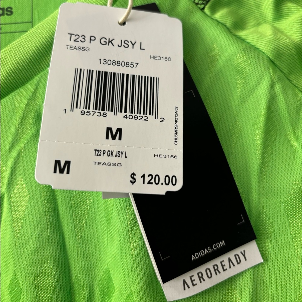 Adidas Tiro 23 Pro LS Goalkeeper Solar Green Soccer Jersey Size Medium - Picture 4 of 6